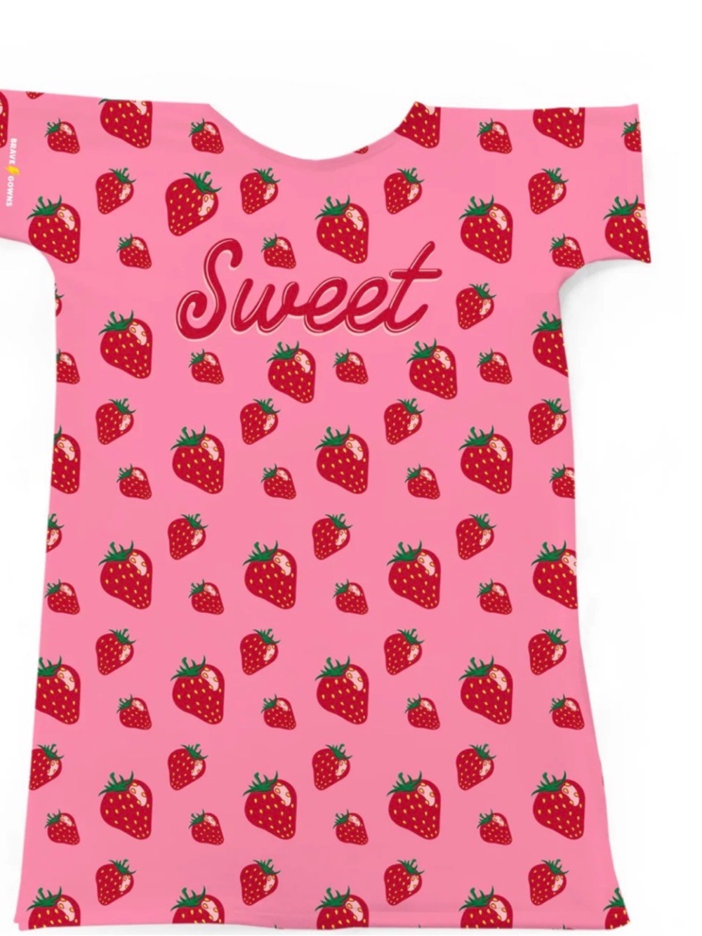 Sweet Pink Strawberry Print Breastfeeding Top